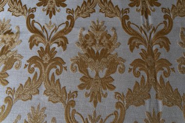 ortaçağ kumaş doku arka plan altın ve beyaz