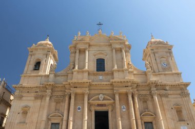 noto sicilya barok şehir panorama