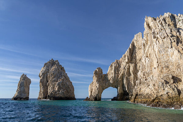 waves on arch rocks in cabo san lucas mexico