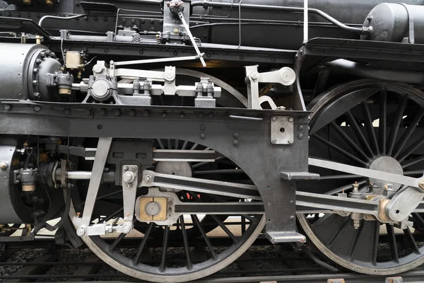 Old steam train wheels detail — Stock Photo, Image