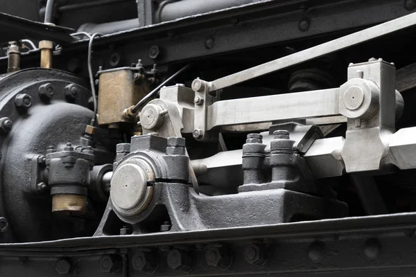 Old steam train wheels detail — Stock Photo, Image