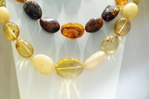 Amber necklage az ékszerek — Stock Fotó