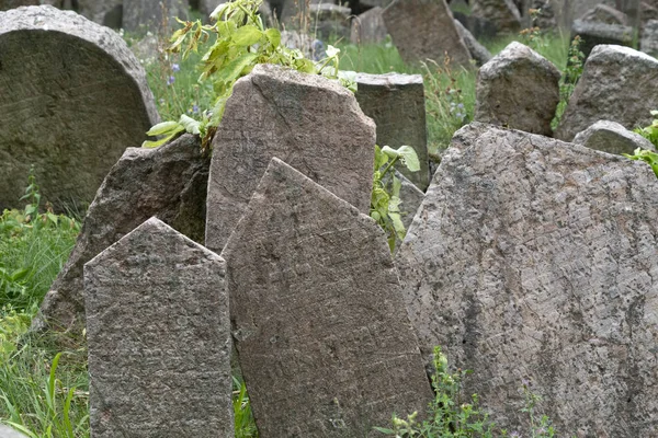 Zsidó öreg temető Prágában — Stock Fotó