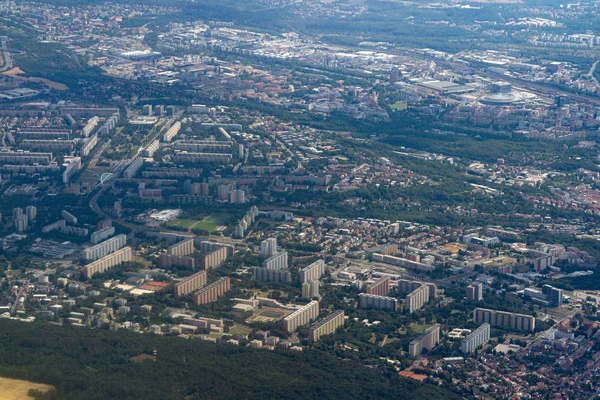 Praha pemandangan udara panorama — Stok Foto