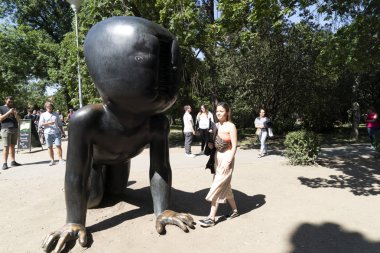 Prag, Çek Cumhuriyeti - 15 Temmuz 2019 - Kasaba yaz aylarında turist dolu