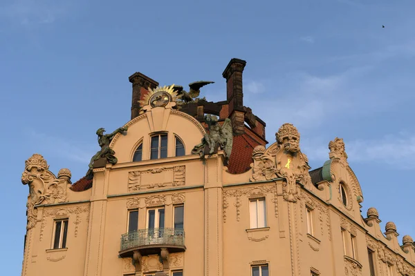 Прага старые здания вид на панораму — стоковое фото