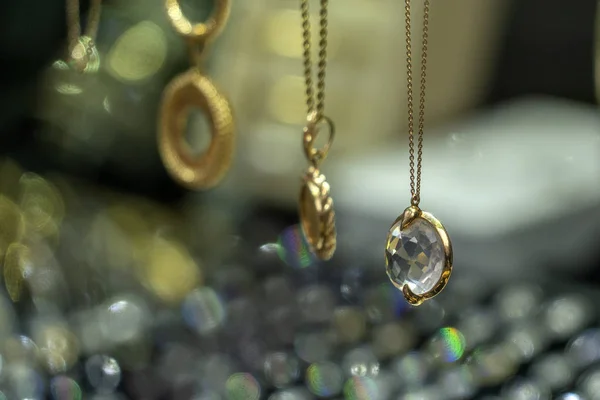 Πολυτελή Κοσμήματα κατάστημα λεπτομέρεια κοντά — Φωτογραφία Αρχείου