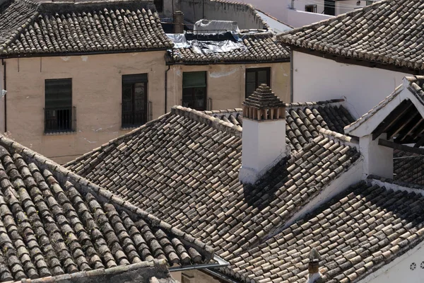 Granada Spain terracotta tiles roofs — Stock Photo, Image