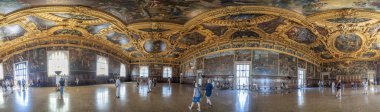 VENICE, ITALY - SEPTEMBER 15 2019 - Interior of ducal doge palace clipart