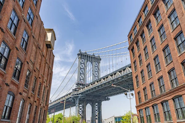 Manhattan vista ponte da dumbo — Foto Stock