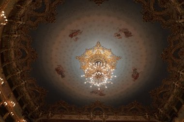 Venedik, İtalya - 15 Eylül 2019 - La Fenice Tiyatrosu