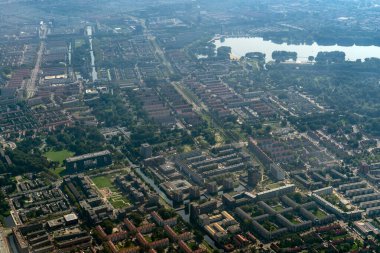Amsterdam Harbor Havadan görünüm panoraması