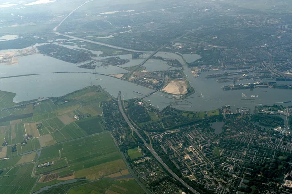 Amsterdam Harbor tunnel Vista aérea panorama —  Fotos de Stock