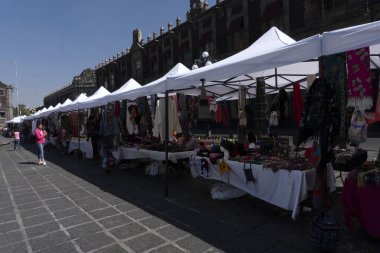 Mexico City, Meksika - 5 Kasım 2017 Saint Domingo Place pazarı