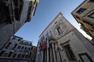 Venedik, İtalya - 15 Eylül 2019 - La Fenice Tiyatrosu 