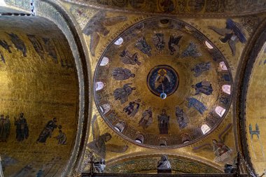 Venedik, İtalya - 17 Eylül 2019 - St. Mark Katedrali