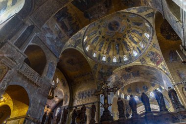 Venedik, İtalya - 17 Eylül 2019 - St. Mark Katedrali
