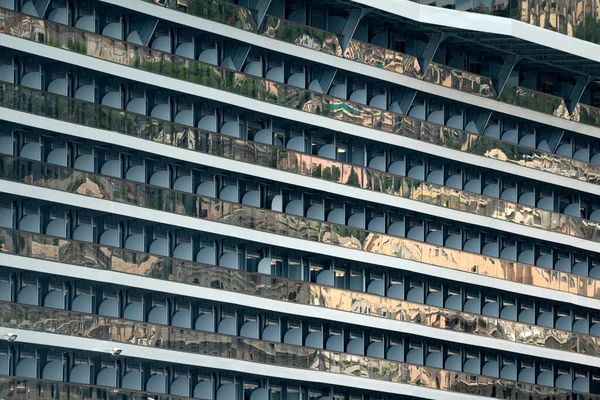 luxury cruise ship cabin windows balcony detail