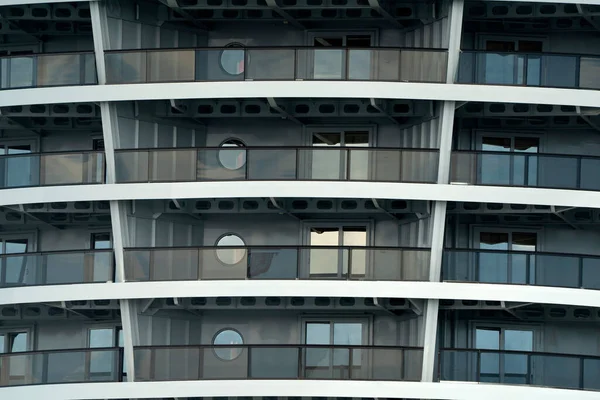 Luxury Cruise Ship Cabin Windows Balcony Detail — Stock Photo, Image