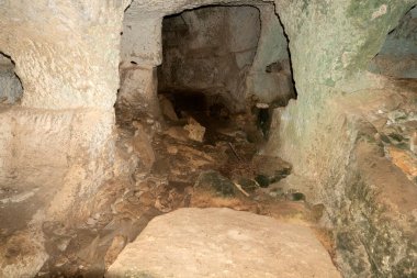 Bizans mezarlığı Vendicari Sicilya 'daki antik mezarlıklar