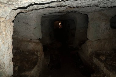 Bizans mezarlığı Vendicari Sicilya 'daki antik mezarlıklar