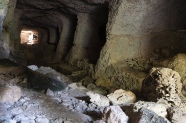 Bizans mezarlığı Vendicari Sicilya 'daki antik mezarlıklar