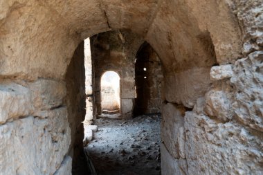 Vendicari 'de çatısı olmayan Bizans Kilisesi Noto Sicilya rezervi