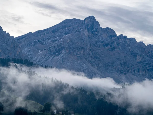 Monte Croce Dolomitlerle Dağları Aştı Badia Vadisi Panorama Manzarası — Stok fotoğraf