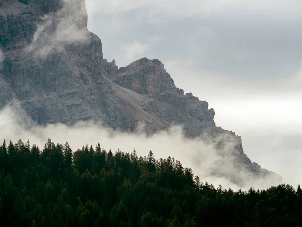 Monte Croce Krzyż Góra Dolomitach Badia Dolina Panorama Krajobraz — Zdjęcie stockowe