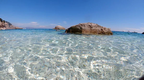 Sardinia Crystal Water Underwater View Panorama Scuba Diving Snorkeling — Stock Photo, Image