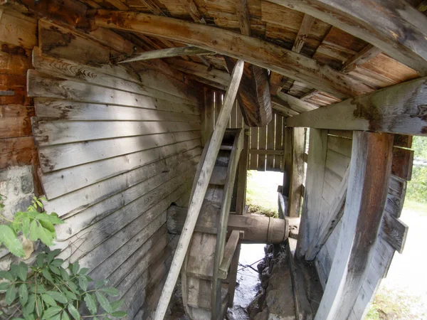 Water Molen Vallei Dolomieten Bergen Italië Longiaru Badia Vallei — Stockfoto