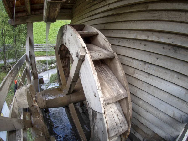 Water Molen Vallei Dolomieten Bergen Italië Longiaru Badia Vallei — Stockfoto