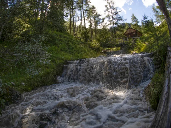 Water Mill Valley Dolomites Mountains Italy Longiaru Badia Valley — Stock Photo, Image