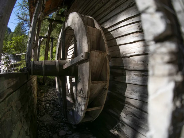 Water Molen Vallei Dolomieten Bergen Italië Longiaru Badia Vallei — Stockfoto