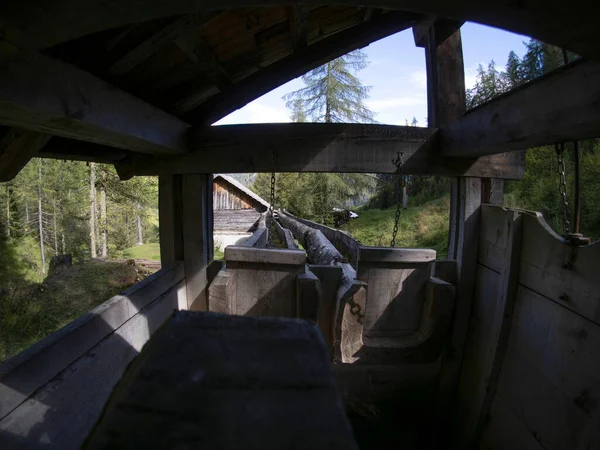 Water Mill Valley Dolomites Mountains Italy Longiaru Badia Valley — Stock Photo, Image
