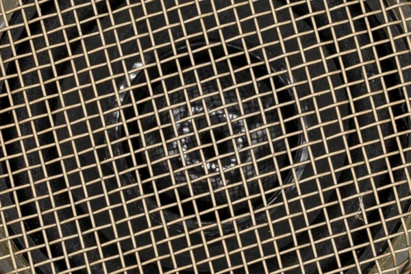 Speaker Metallic Grid Macro Detail — Stock Photo, Image