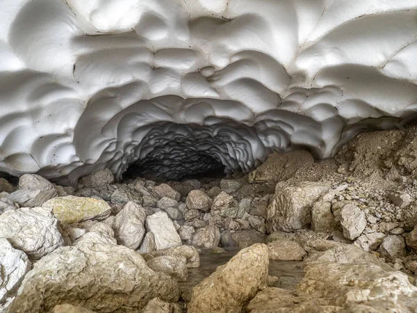 Grotta Del Ghiacciaio Monte Croce Cross Mountain Dolomiti Badia Valley — Foto Stock