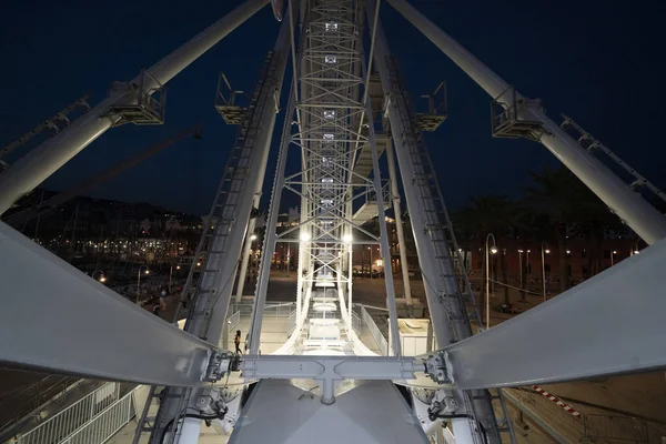 Γένοβα Νυχτερινή Θέα Από Panoramic Wheel — Φωτογραφία Αρχείου