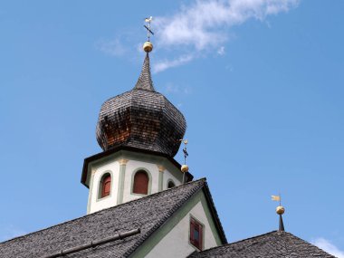 San Cassiano Badia Vadisi Kilisesi Dolomites İtalya.