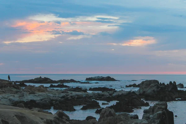 Wschód Słońca Skalista Monterey — Zdjęcie stockowe