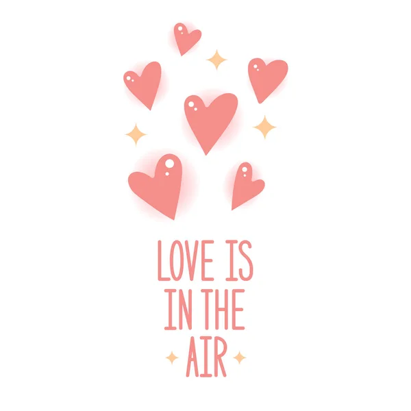 Amour Est Dans Air Illustration Vectorielle — Image vectorielle