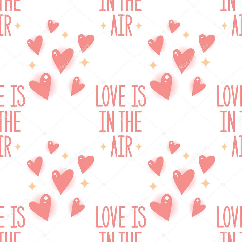 Love is in the air. Seamless vector pattern