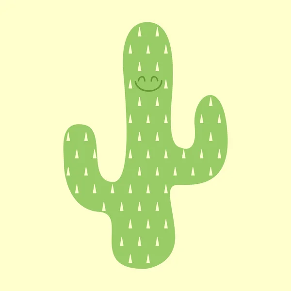 Joyeux Cactus Illustration Vectorielle Bande Dessinée — Image vectorielle