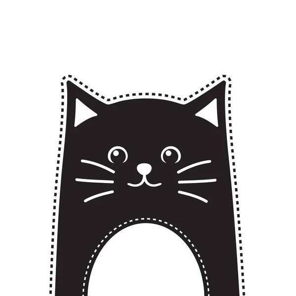 Black Cat Vector Illustration — Stock Vector