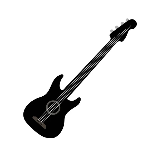 Guitarra Baja Ilustración Vectorial Aislada Sobre Fondo Blanco — Vector de stock