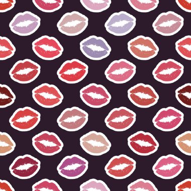 Bir sürü öpücük. Sorunsuz vektör desen
