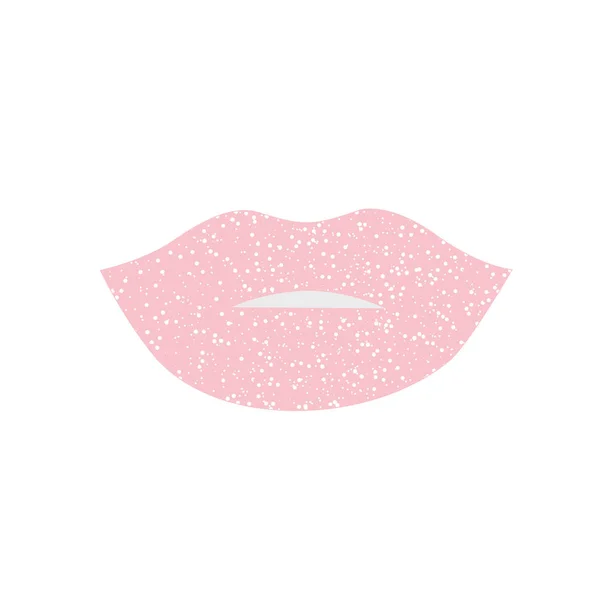 Glitter Lips Vector Illustration Easy Change Color — Stock Vector