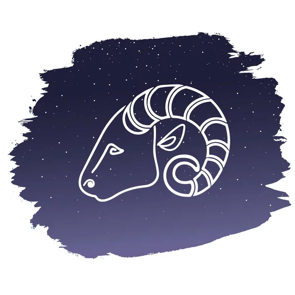 Zodiac Sign Aries Vector Illustration — Stock Vector