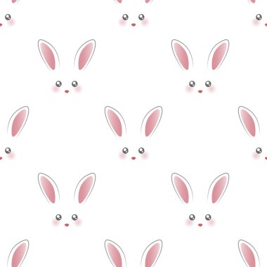 Sevimli tavşan yüzü. Sorunsuz duvar kağıdı