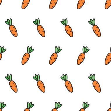 Çizgi film havuç. Sorunsuz vektör desen